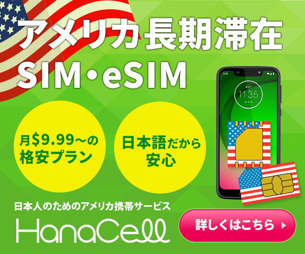 アメリカSIM　長期滞在 