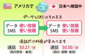日本で使う場合の料金
