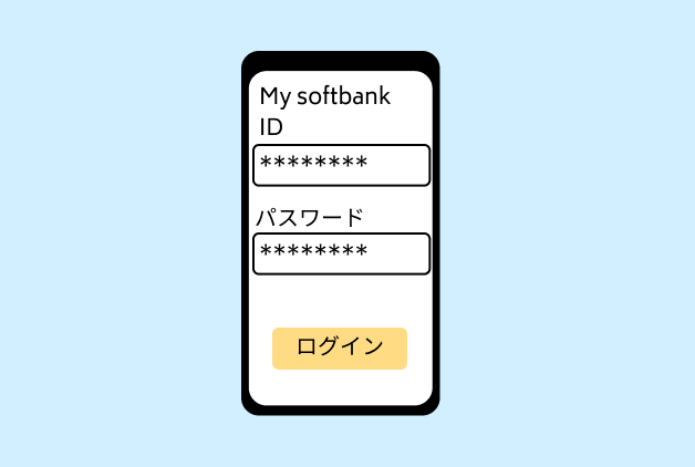 SIMロックを解除したい端末で「My Softbank」にログインします。