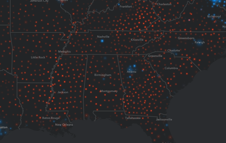 地図で見るアメリカの所得格差